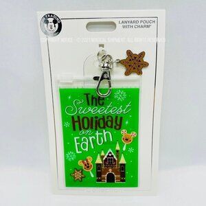 Disney Parks - Lanyard Pouch with Charm - Holiday - Sweetest Holiday on Earth